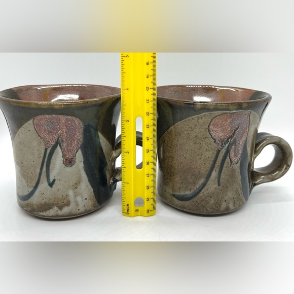 Y2K Signed John Freimark Set of 2 Studio Pottery Mugs - Picture 15 of 16